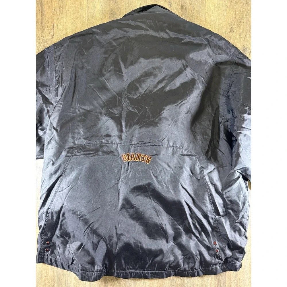 Vintage Majestic San Francisco Giants Black Fleece Lined Jacket Mens Medium
